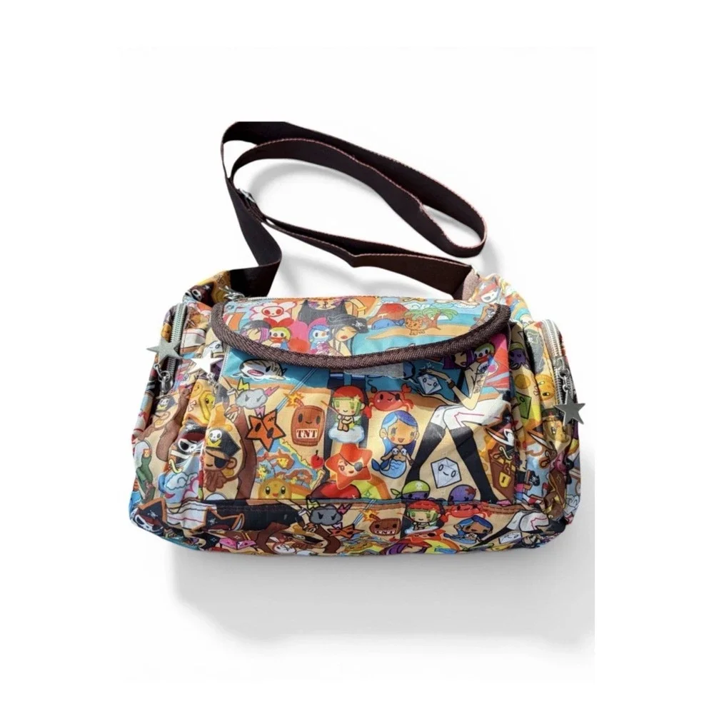 Rare Vintage 2000s tokidoki Pirata pattern Bag authentic Rainbow zippers